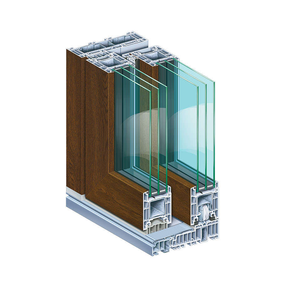 Uși exterioare PVC Elegant 76 Premium